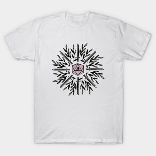 D20 Sword Pattern T-Shirt